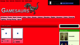What Gamesaurs.com website looked like in 2015 (9 years ago)