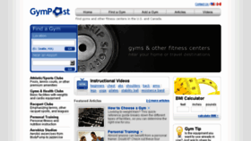 What Gympost.com website looked like in 2015 (9 years ago)