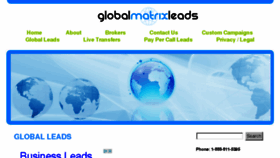 What Globalmatrixleads.com website looked like in 2015 (9 years ago)