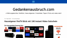 What Gedankenausbruch.de website looked like in 2015 (8 years ago)