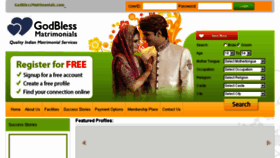 What Godblessmatrimonials.com website looked like in 2015 (9 years ago)
