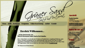 What Gruenersand.de website looked like in 2015 (8 years ago)