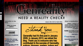 What Genreality.net website looked like in 2015 (8 years ago)