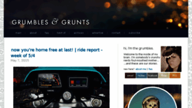 What Grumblesandgrunts.com website looked like in 2015 (8 years ago)