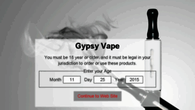What Gypsy-vape.com website looked like in 2015 (8 years ago)