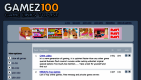 What Gamez100.com website looked like in 2015 (8 years ago)