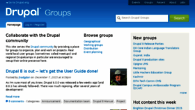 What Groups.drupal.org website looked like in 2015 (8 years ago)