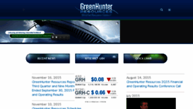 What Greenhunterenergy.com website looked like in 2015 (8 years ago)