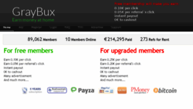 What Graybux.com website looked like in 2016 (8 years ago)