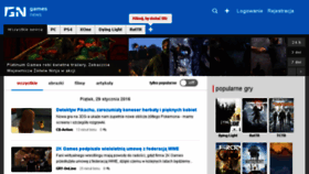 What Gamesnews.pl website looked like in 2016 (8 years ago)