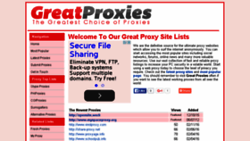 What Greatproxies.com website looked like in 2016 (8 years ago)
