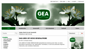 What Gea.at website looked like in 2016 (8 years ago)