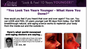 What Globalantiaging.com website looked like in 2016 (8 years ago)