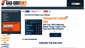 What Gas-cost.net website looked like in 2016 (8 years ago)