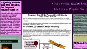 What Getpregnantover40.com website looked like in 2016 (8 years ago)