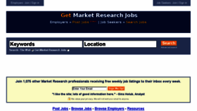 What Getmarketresearchjobs.com website looked like in 2016 (8 years ago)
