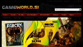 What Gameworld.si website looked like in 2016 (8 years ago)