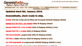 What Genesisradio.com.au website looked like in 2016 (8 years ago)