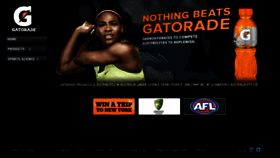 What Gatorade.com.au website looked like in 2016 (8 years ago)