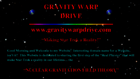 What Gravitywarpdrive.com website looked like in 2016 (8 years ago)