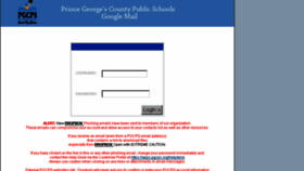What Gmail.pgcps.org website looked like in 2016 (8 years ago)