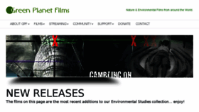 What Greenplanetfilms.org website looked like in 2016 (8 years ago)