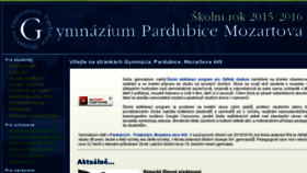 What Gymozart.cz website looked like in 2016 (8 years ago)