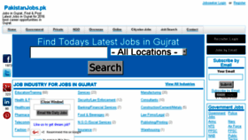 What Gujrat.pakistanjobs.pk website looked like in 2016 (8 years ago)