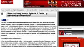 What Gameteep.net website looked like in 2016 (9 years ago)