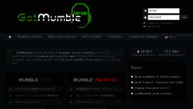What Gotmumble.com website looked like in 2016 (8 years ago)