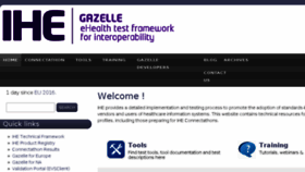 What Gazelle.ihe.net website looked like in 2016 (8 years ago)