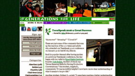 What Generationsforlife.org website looked like in 2016 (8 years ago)