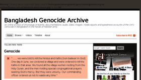 What Genocidebangladesh.org website looked like in 2016 (7 years ago)