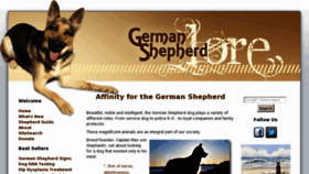 What German-shepherd-lore.com website looked like in 2016 (7 years ago)