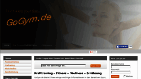 What Gogym.de website looked like in 2016 (8 years ago)