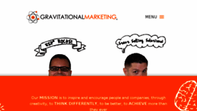 What Gravitationalmarketing.com website looked like in 2016 (7 years ago)