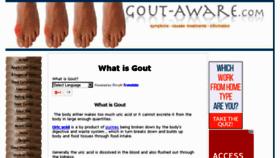 What Gout-aware.com website looked like in 2016 (7 years ago)