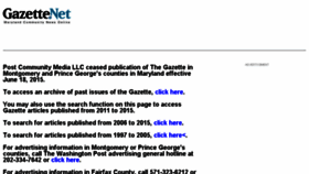What Gazette.net website looked like in 2016 (8 years ago)