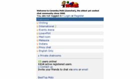 What Gumchat.mobi website looked like in 2016 (8 years ago)