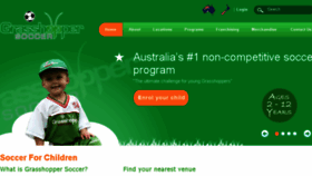 What Grasshoppersoccer.com.au website looked like in 2016 (8 years ago)