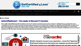 What Getcertified4less.com website looked like in 2016 (7 years ago)