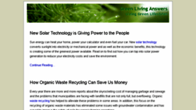 What Greenlivinganswers.com website looked like in 2016 (7 years ago)