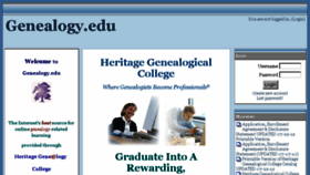 What Genealogy.edu website looked like in 2016 (7 years ago)