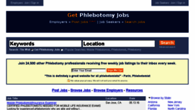What Getphlebotomyjobs.com website looked like in 2016 (7 years ago)