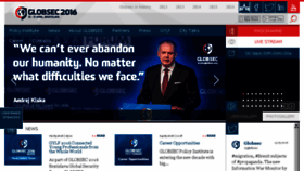 What Globsec.org website looked like in 2016 (7 years ago)