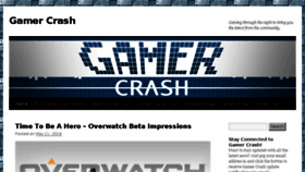 What Gamercrash.com website looked like in 2016 (7 years ago)