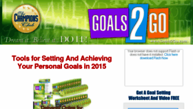 What Goals-2-go.com website looked like in 2016 (7 years ago)