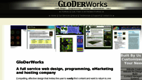 What Gloderworks.com website looked like in 2016 (7 years ago)