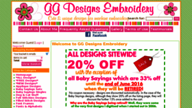 What Ggdesignsembroidery.com website looked like in 2016 (7 years ago)