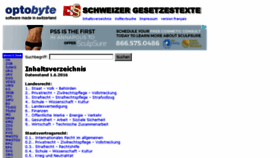 What Gesetze.ch website looked like in 2016 (7 years ago)
